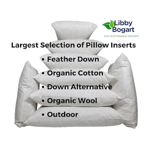 Pillow Inserts CHOOSE FILLING: Feather Down, Organic Cotton, Down Alternative, Organic Wool & Outdoor. Karate Chop Custom Sizes Sleep Pillow image 1