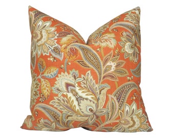 Alexa Crimson Print Decorative Accent Toss Cushion Pillow Cover 22x22 20x20 18x18 14x20