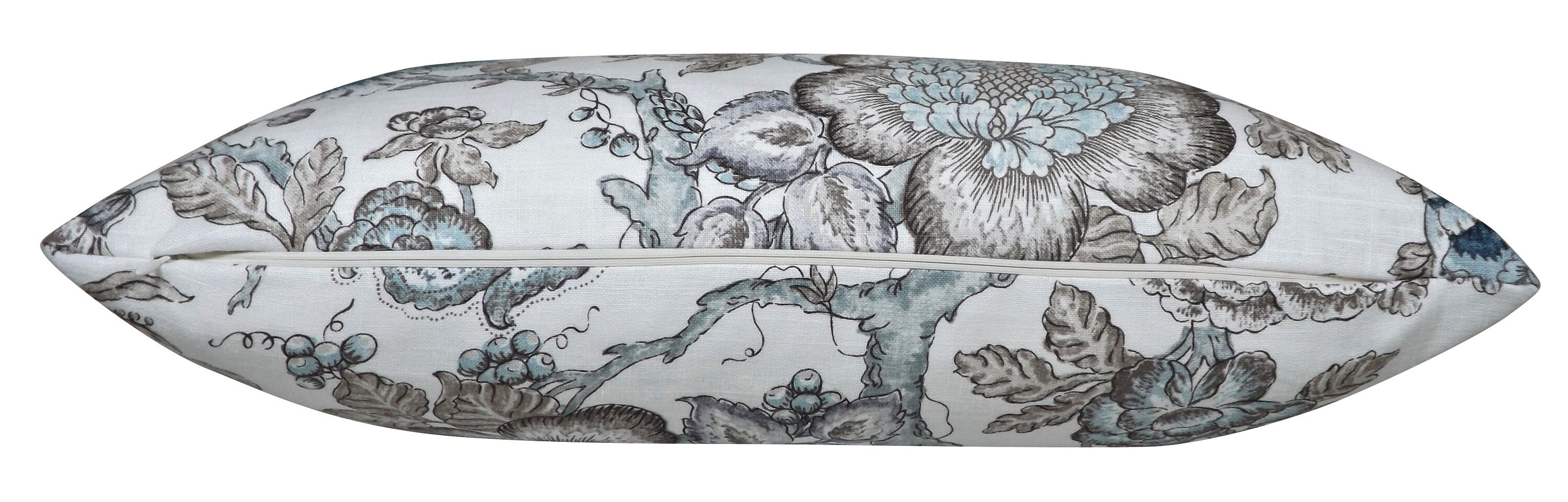 Zoey Blue Print Decorative Toss Accent Pillow Cover Zipper Etsy