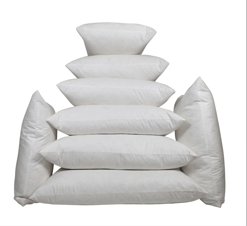 Feather Down Pillow Inserts Cushion Custom Size Insert Karate Chop Handmade 95/5 Popular Sizes 14x20 16x24 16x16 16x36 18x18 20x20 22x22 image 4