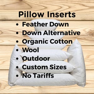 Pillow Insert Feather Down Alternative Outdoor Organic Cotton Wool Custom Size Throw Cushion Filling