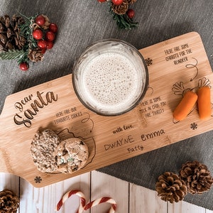 Santa&#39;s Leckerlibrett | SVG-Datei | Digitaler Download PDF| Weihnachtsplätzchen-Tablett | Weihnachtsmann Tablett | Lasergravur | Glühschmiede | Lasermaschine | AI