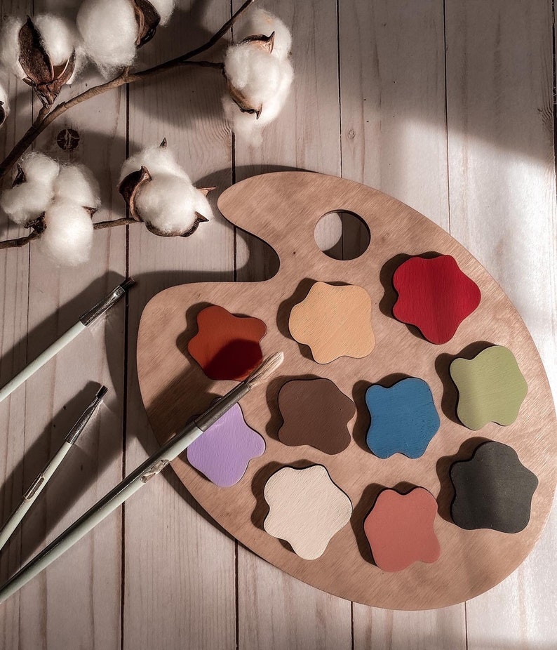 Paint Palette Puzzle SVG File Digital Download PDF Etsy