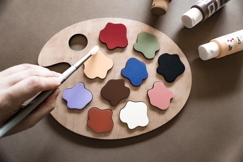 Paint Palette Puzzle SVG File Digital Download PDF Etsy