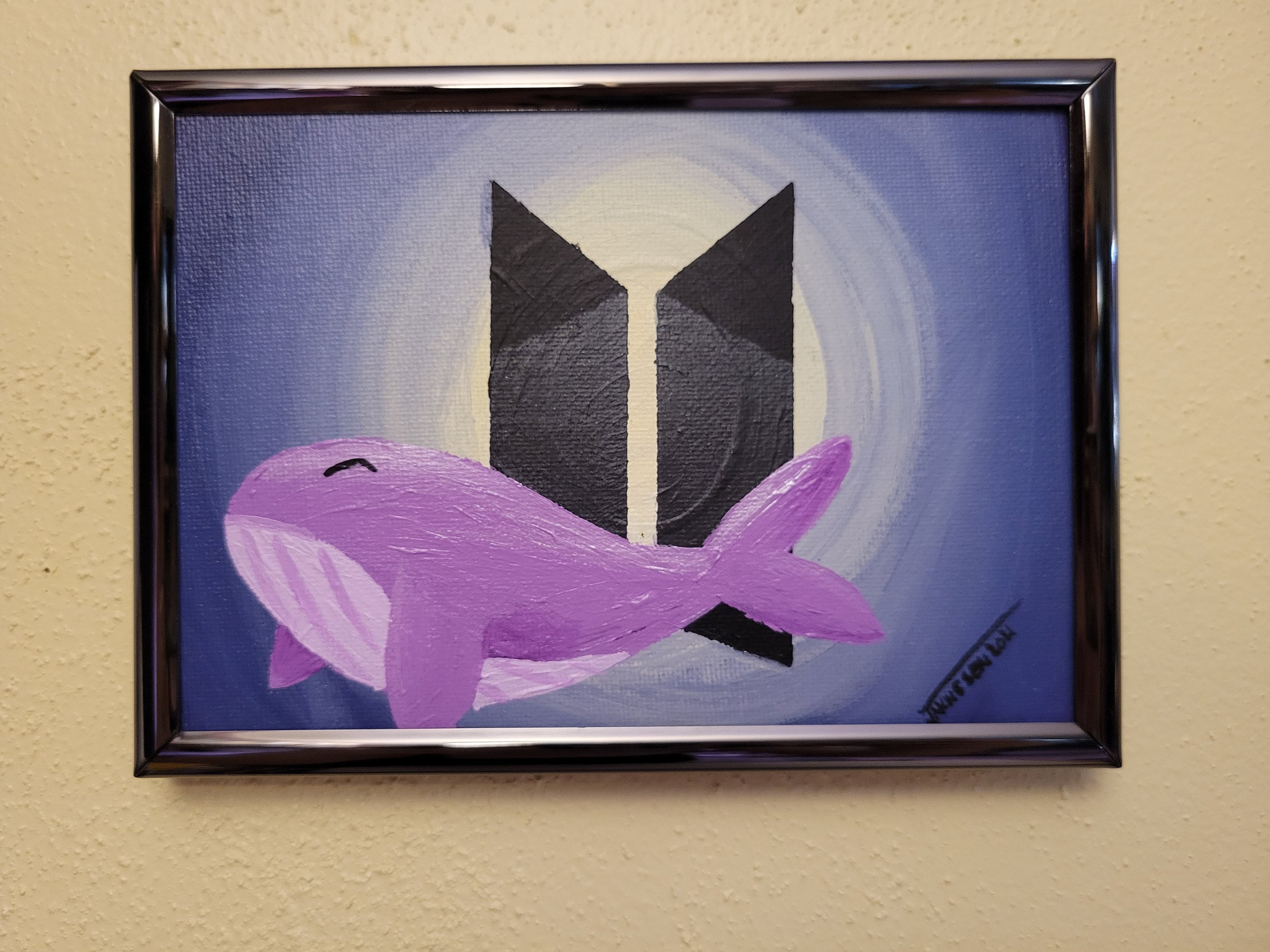 BTS Whale Inspired Acrylic Painting - Etsy