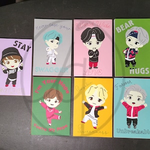 Customizable BTS Tinytan Inspired blank cards