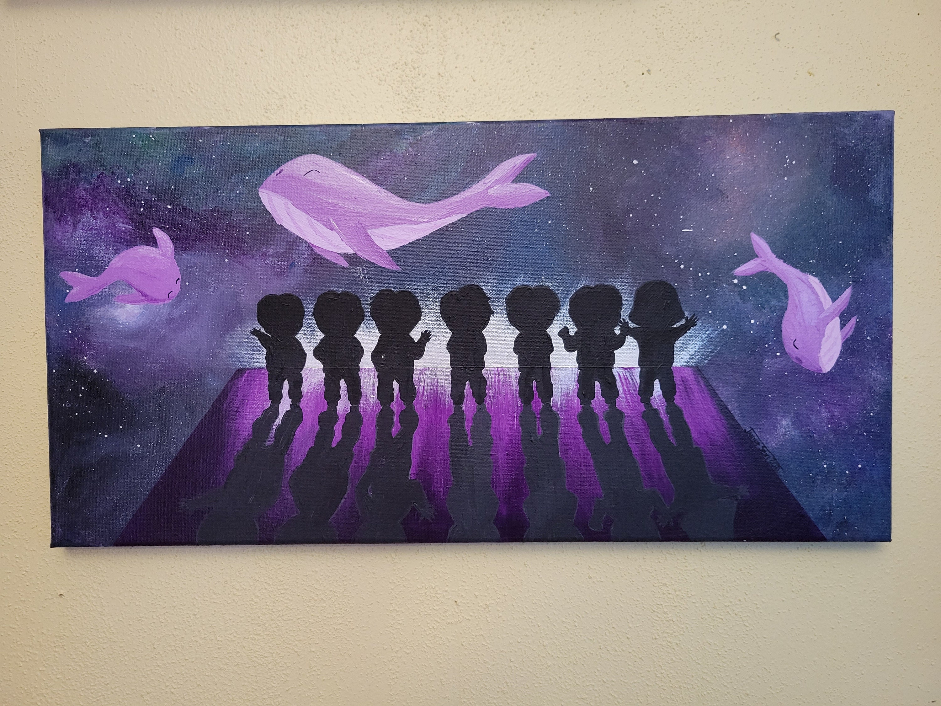 BTS Whalien and Bulletproof the Eternal Inspired Acrylic Painting