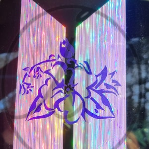 BTS logo and flowers decal