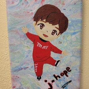 BTS Tinytan j-hope 5x7 acrylic painting