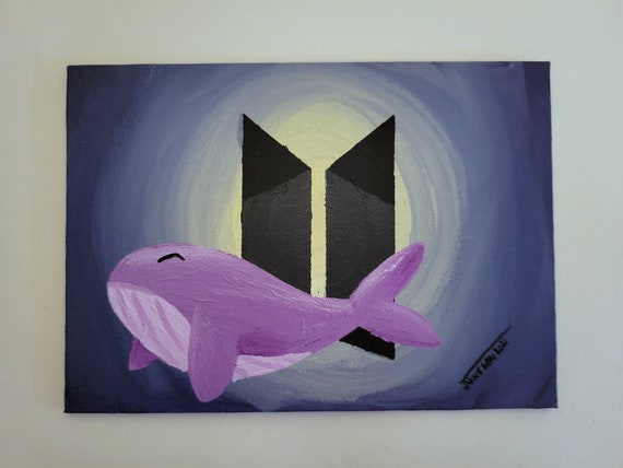 BTS Whale Inspired Acrylic Painting - Etsy