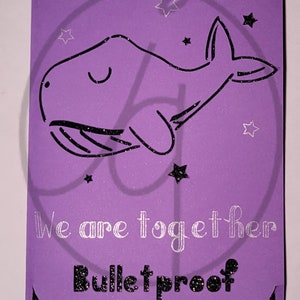 BTS whale inspired blank card