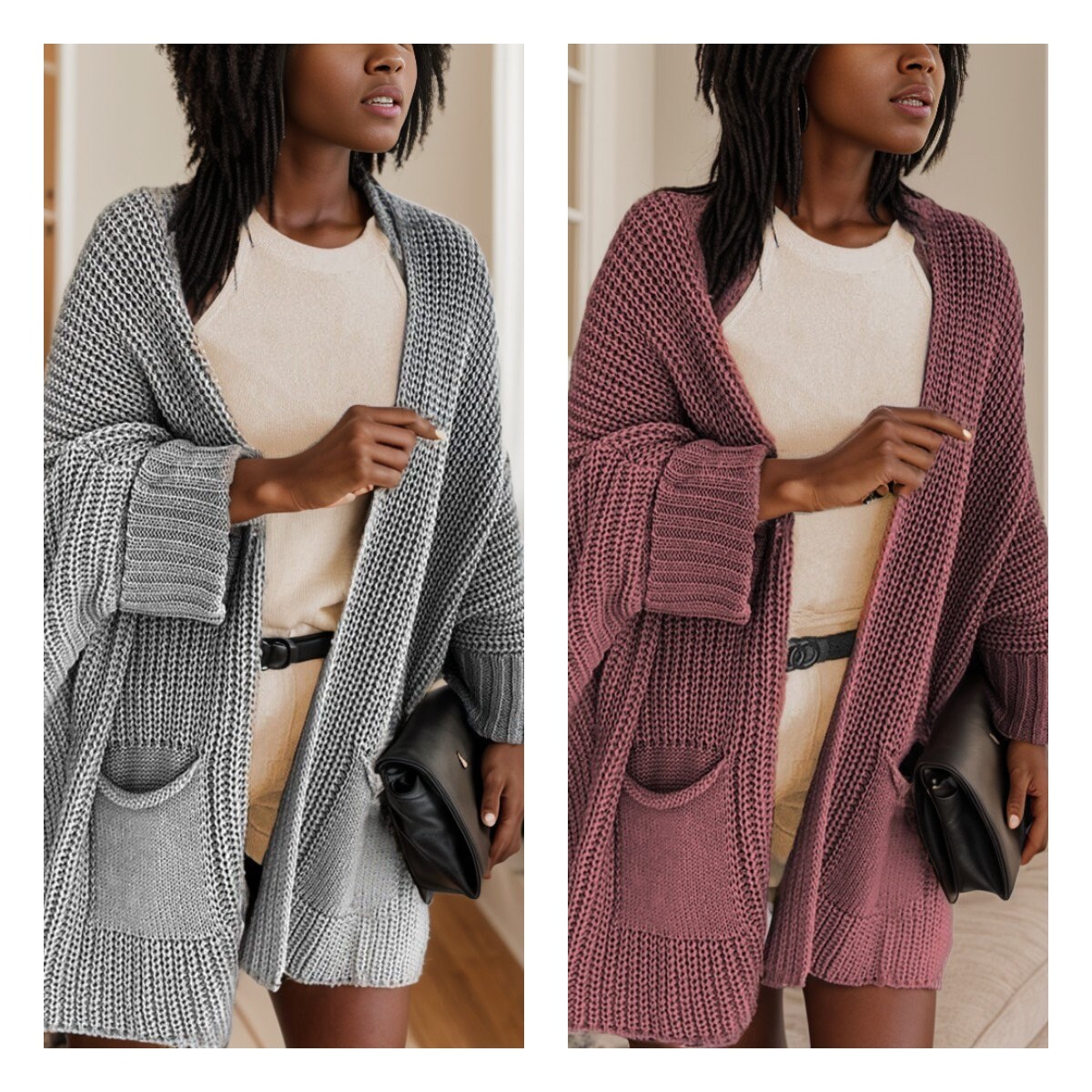 Ankle Length Cardigan, Soft Wool Knit Coat, Extra Long Cardigan, Oversized  Cardigan, Cozy Loungewear, Chunky Knitwear, Loose Fit Cardigan 