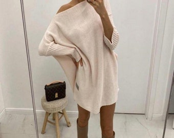 sexy white sweater dress