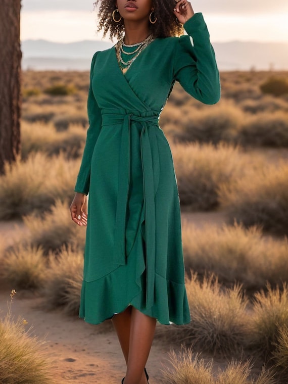 Green midi prom dress sales