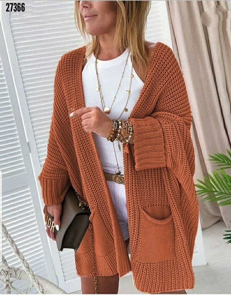 cardigan burnt orange