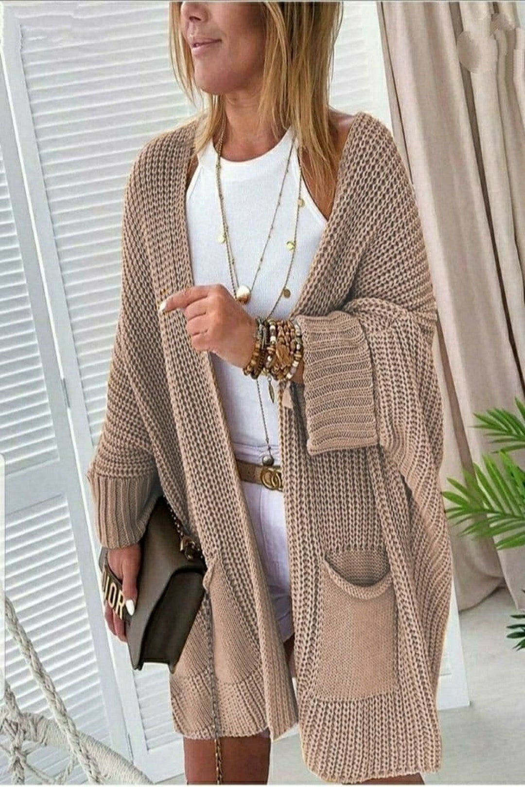 Oversize Women Cardigan for S/M/L Open 
