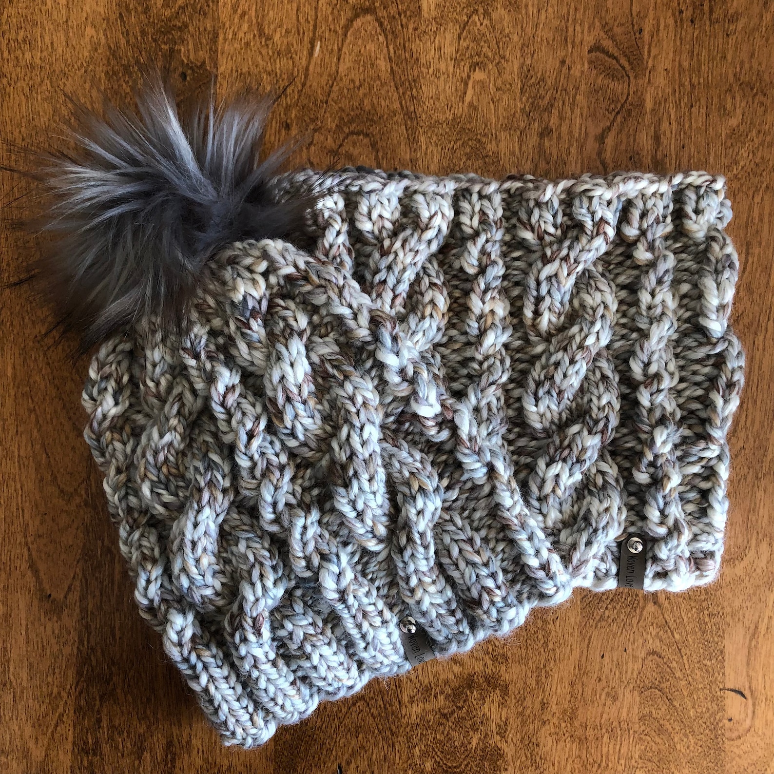 Adult cable knit toque and cowl set Etsy