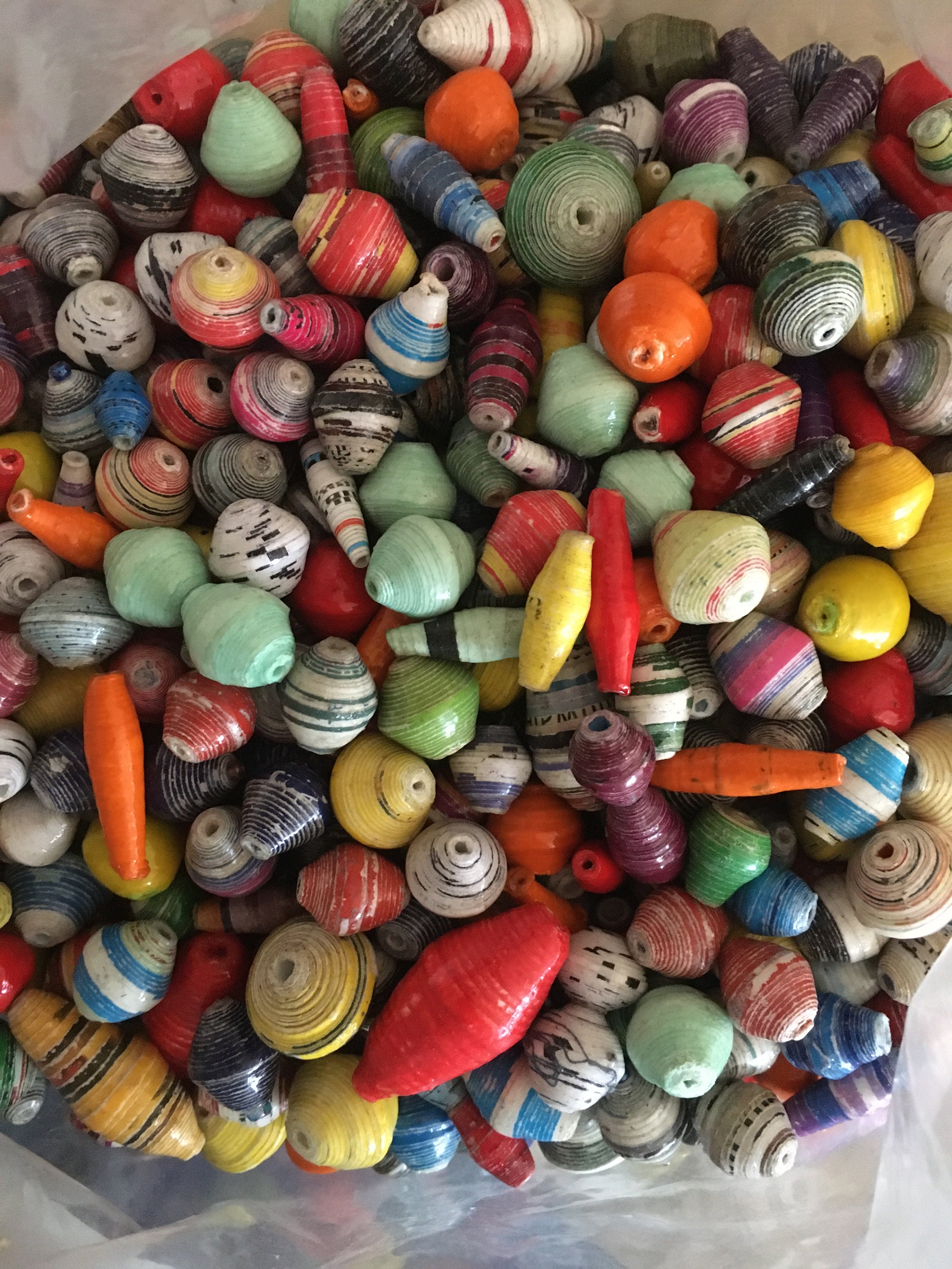 Loose Uganda Handmade Paper Beads appx. 4lbs Etsy