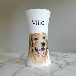 Golden retriever vase, Personalized dog gift, Dog vase, Dog mom gift, Golden retriever gift, Golden retriever, Flower vase, Vases