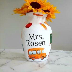Teacher gift, Personalized teacher gift, Teacher appreciation, Back to school, Custom teacher vase, Classroom gifts, New teacher gift