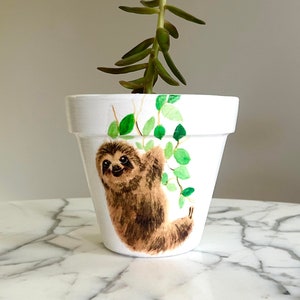 Sloth Planter: Djurblomkruka, Djungeldekor, Inomhusplanter