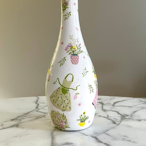 Garden vase, Gardener vases, Glass vase, Tall vases, Garden lover gifts, Decorative vases, Vases for flowers, Flower vase, Feminine vases