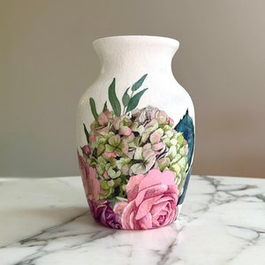 Flower vase, Hydrangea flowers, Rose vases, Glass vase, Hydrangea vase, Vases, Gifts for her, Flower centerpiece, Wedding centerpieces