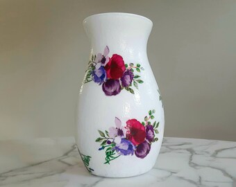 Vase à fleurs, vase en verre, vases, vases pour fleurs, vase de mariage, vase violet, décoration violette, décoration florale, cadeau pour la maison neuve, décoration de bureau