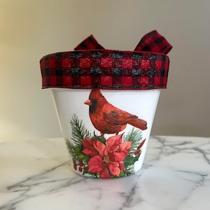 Weihnachtspflanzer-6 &quot;, Kardinaldekor, Kardinalgeschenke, Weihnachtsherzstück, Gastgeberinnengeschenk, Weihnachtssterne, Innenpflanzer, Weihnachtstisch