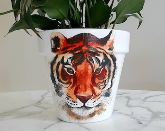 Decoupage Tiger Tontopf - 15 cm Innentopf