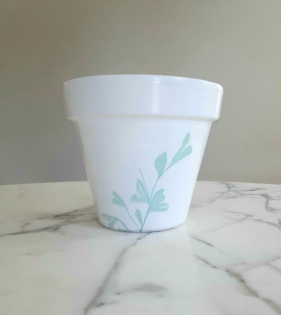 Hummingbird Flower Pot: Decoupage Honeysuckle Planter (6-inch) - Etsy