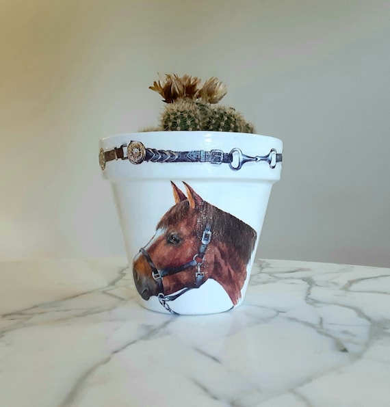 Horse Flowerpot6 Inch Horse Planter Equestrian Gifts Horse Etsy