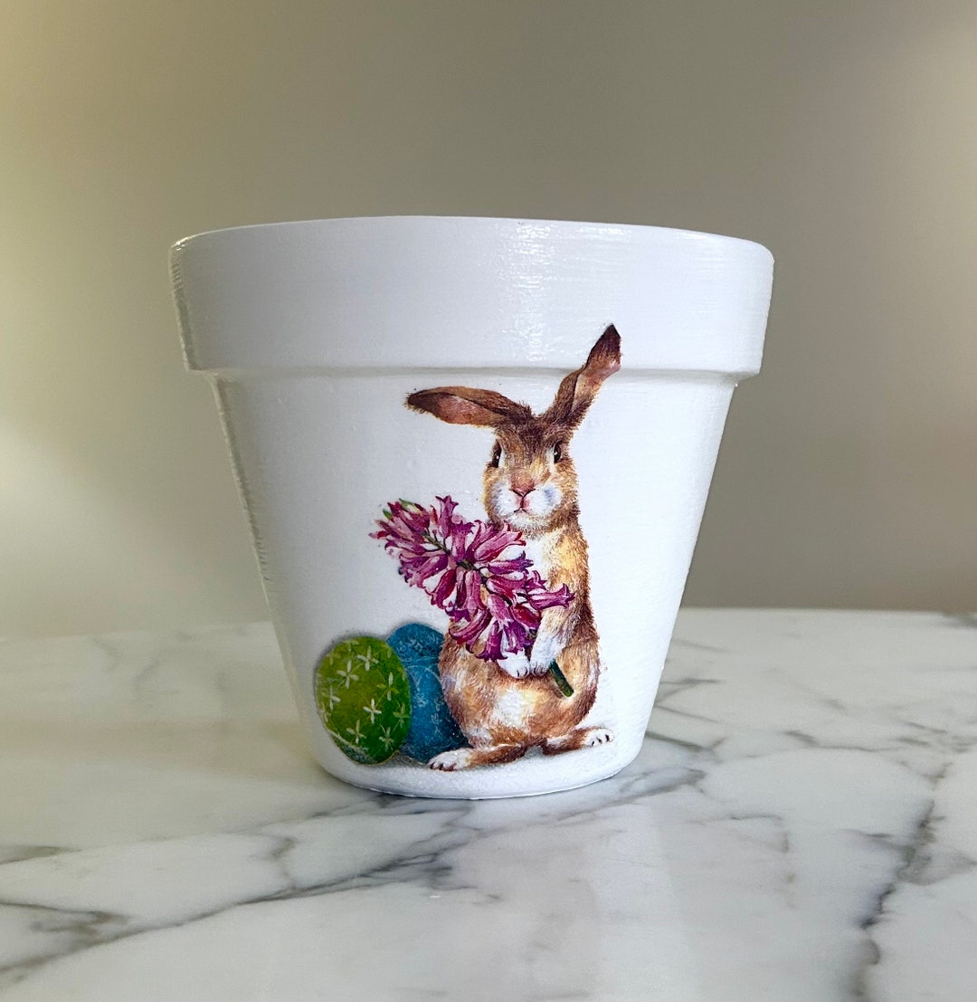 Appendiabiti Vaso Lepre In Resina – Decorazione Coniglio Per Interni/Esterni - Foto 3