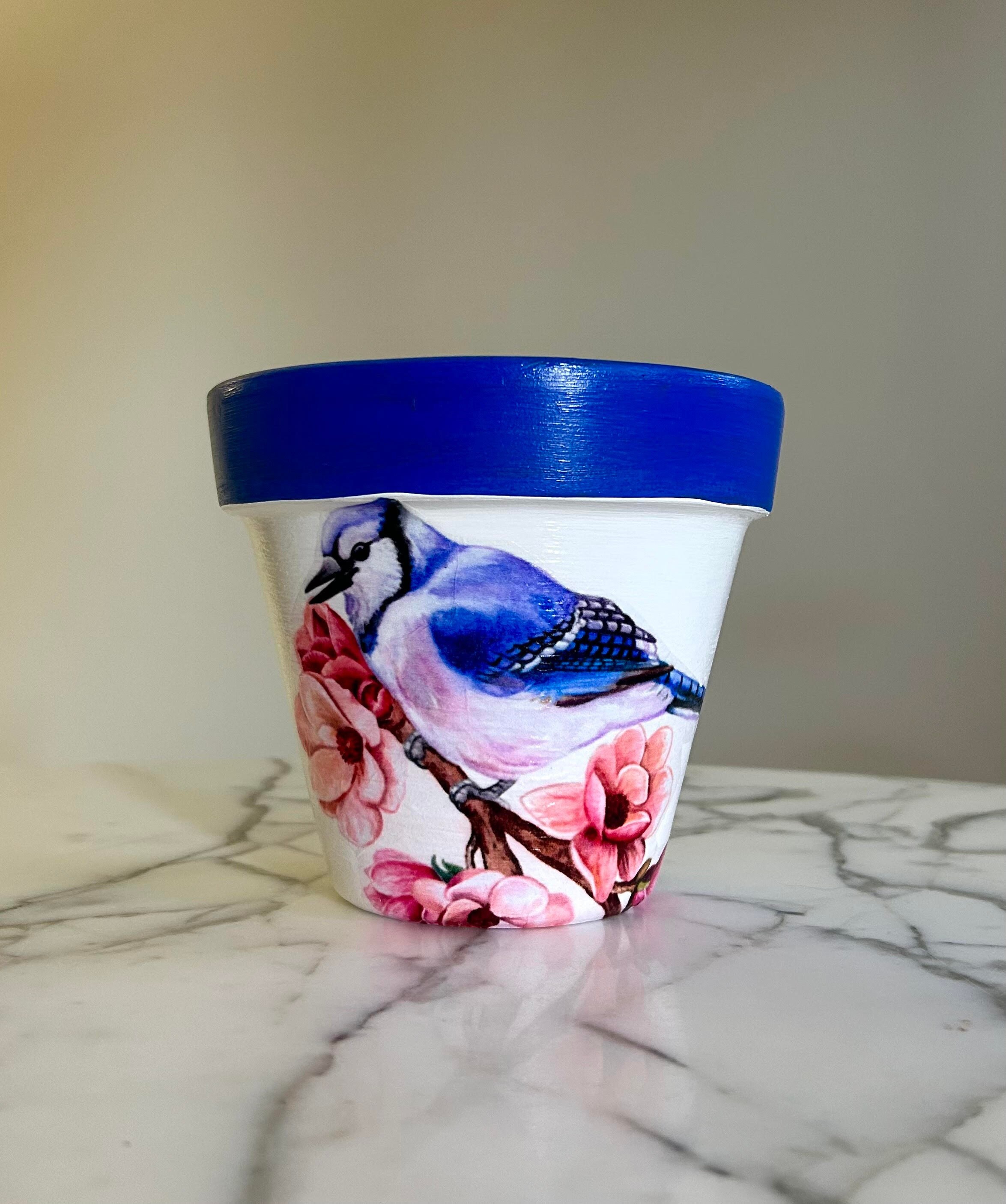 Blue Jay Planter6 Bird Gifts Blue Jay Gifts Indoor Etsy