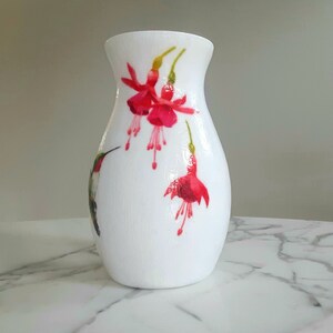 Hummingbird vase, Hummingbird flower vase, Glass vase, Hummingbird gifts, Hummingbirds, Flower vases, Vases, Decoupage, New home gift, Decor image 6