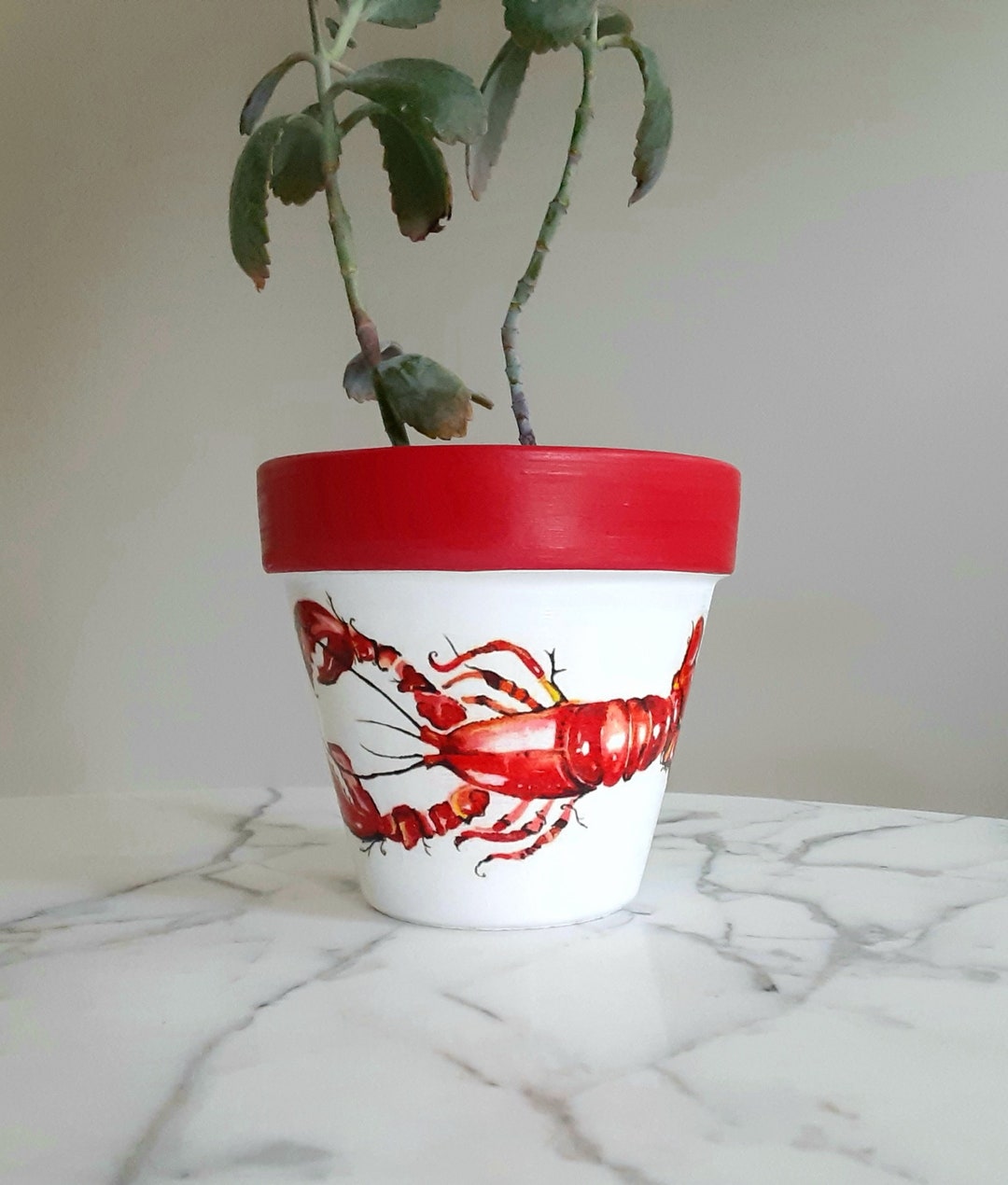 Lobster Clay Pot6 Inch, Lobster Gifts, Ocean Decor, Beach House Gifts