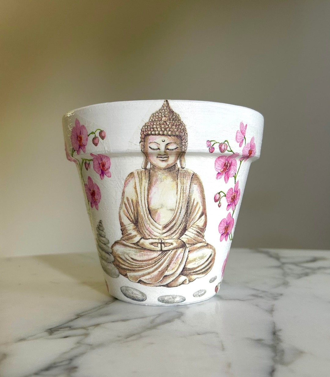 Buddha Plant Pot, Zen Planters, Buddha Flowerpots, Meditation Gifts, Indoor Planters, Sixinch