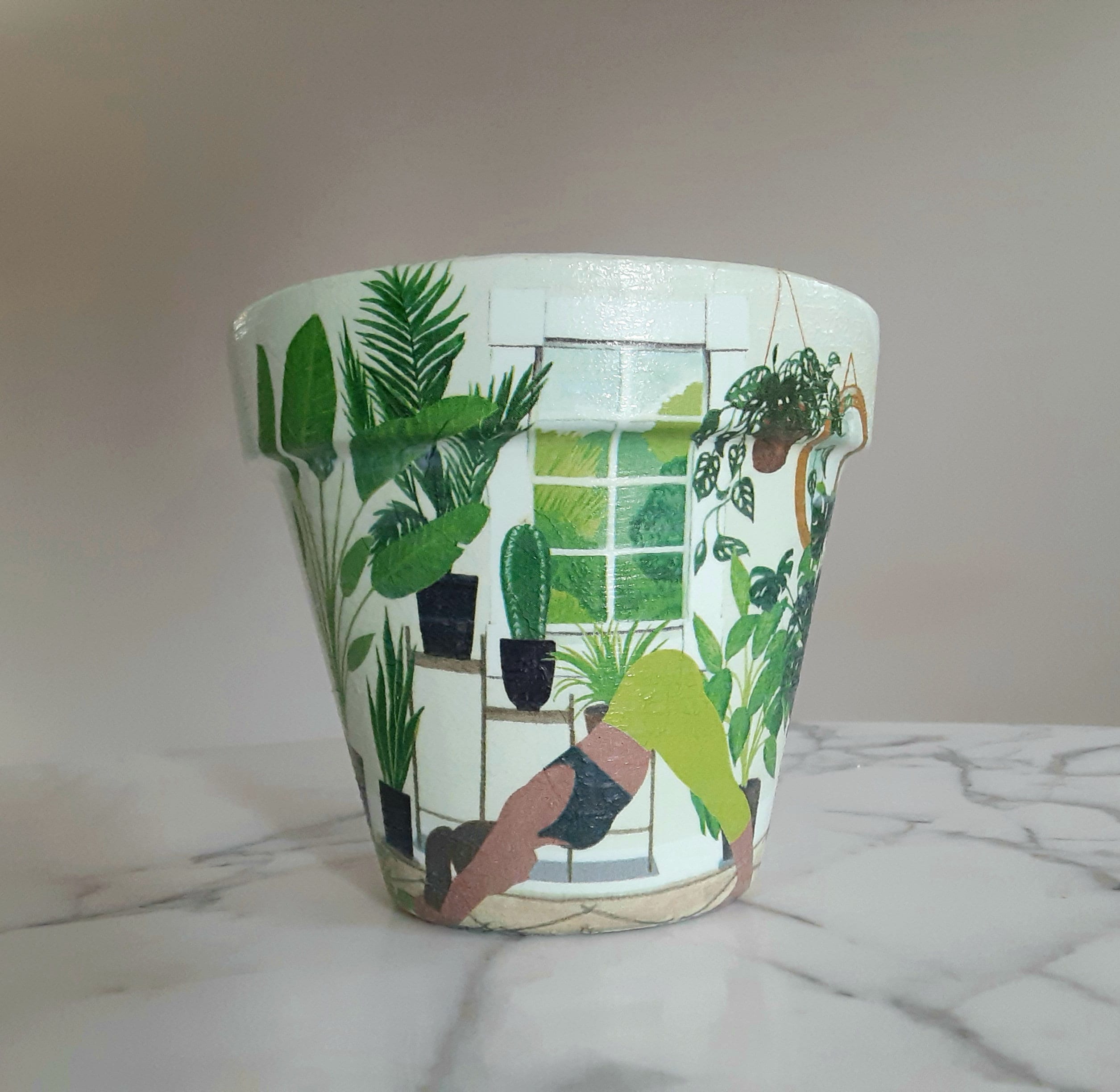 Yoga Planter6 Plant Pots Clay Planters Indoor Etsy