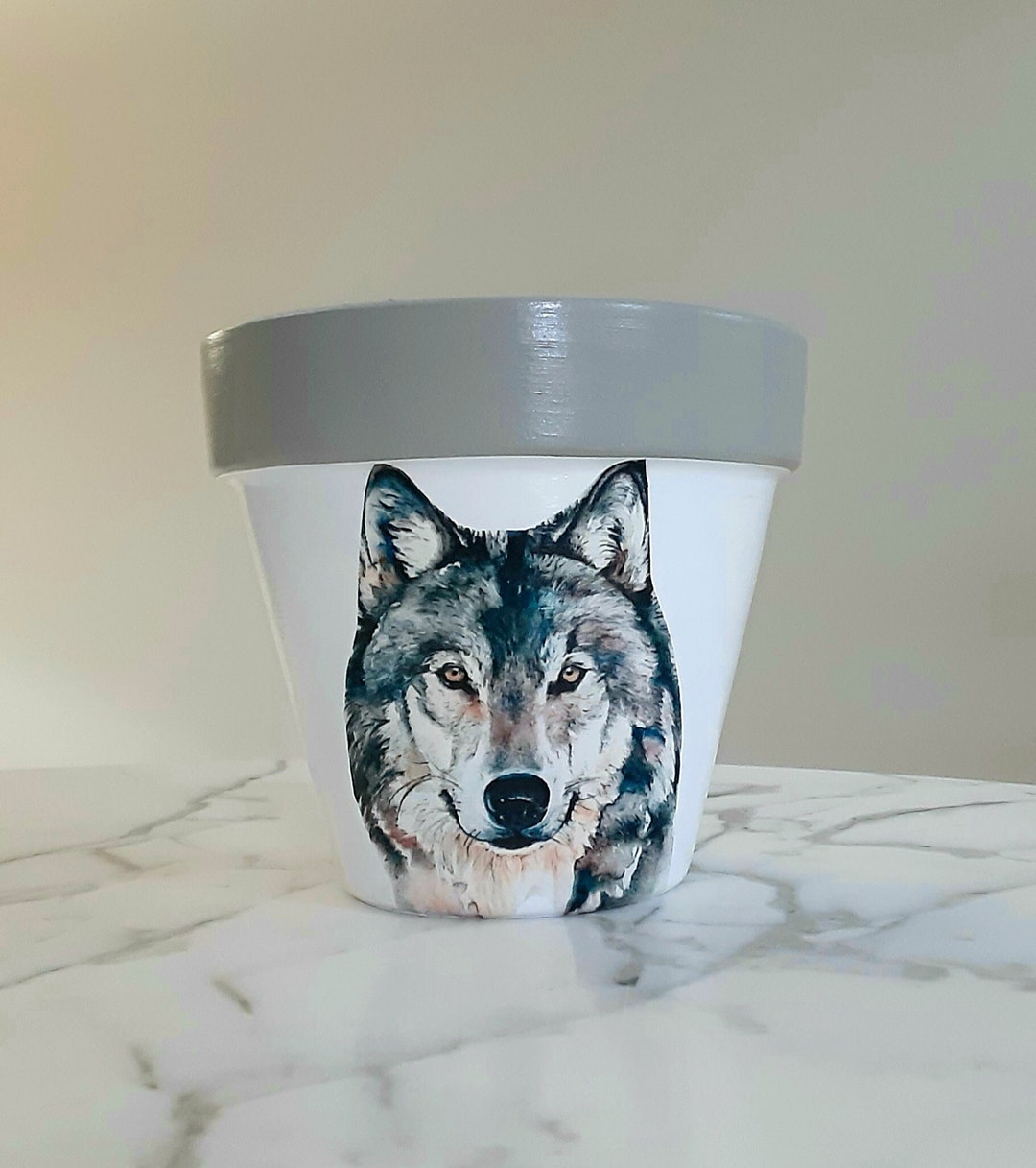 Wolf Planter6, Wolf Flowerpot, Wolves, Animal Plant Pots, Indoor