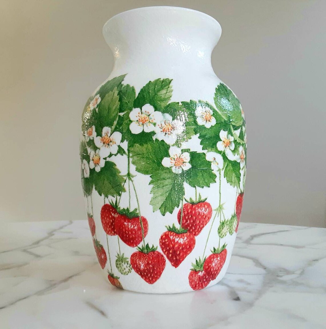 Strawberry Vase Flower Vase Vases for Flowers Vases Etsy
