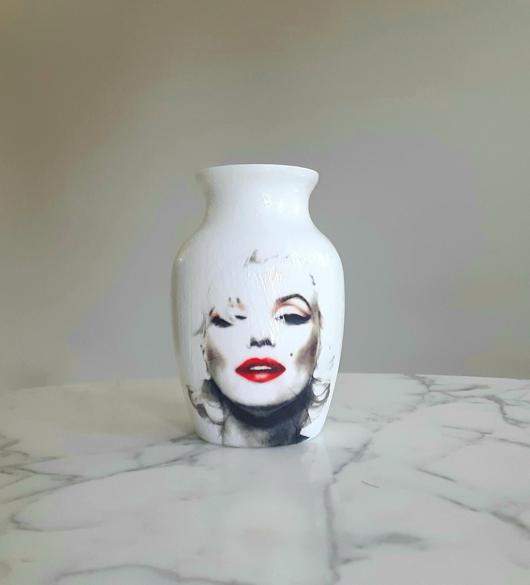 Marilyn Monroe Vase, Flower Vase, Glass Vase, Vases, Marilyn Monroe ...