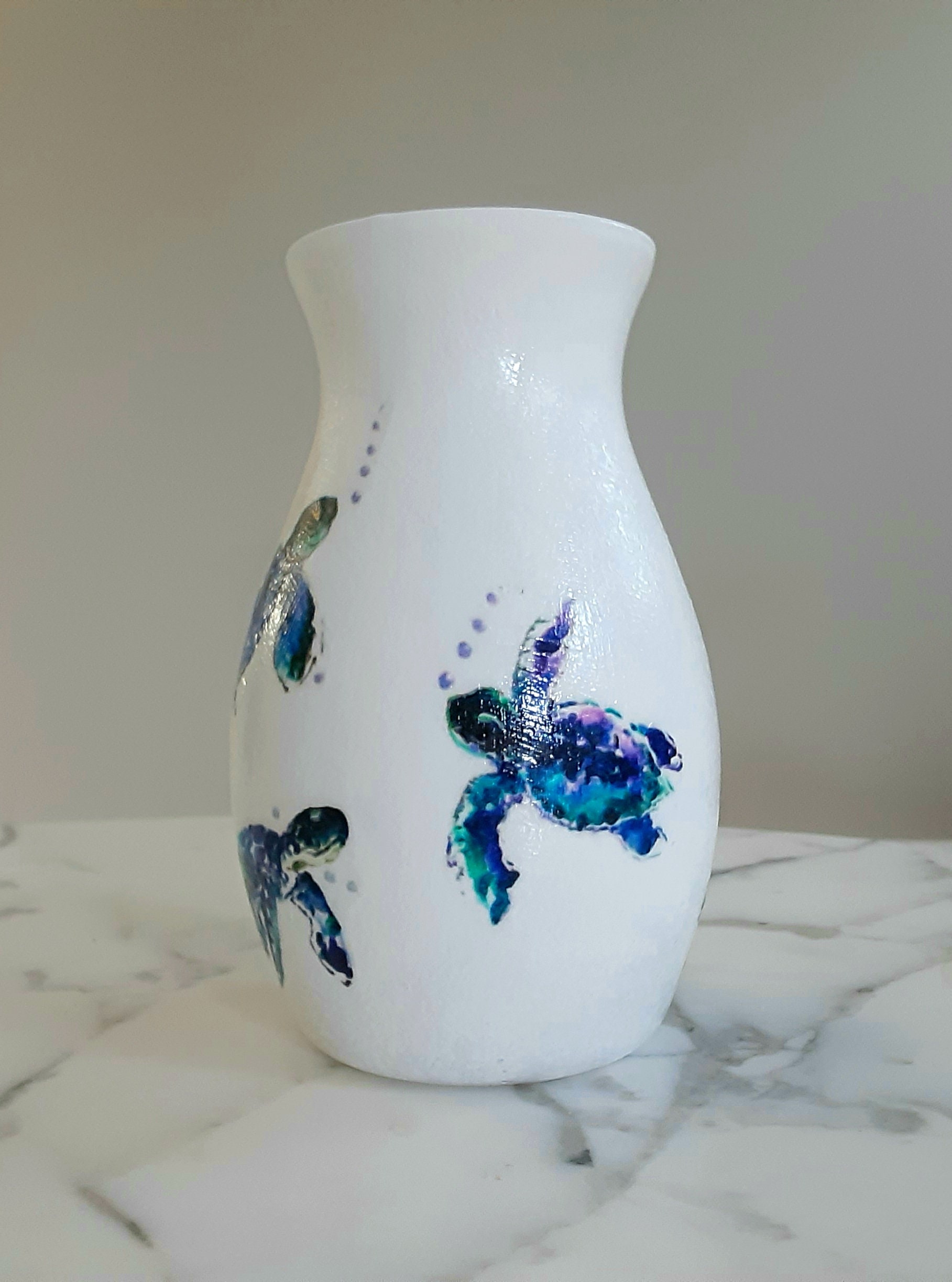 Sea Turtle Vase Sea Turtle Gifts Flower Vase Vases for Etsy
