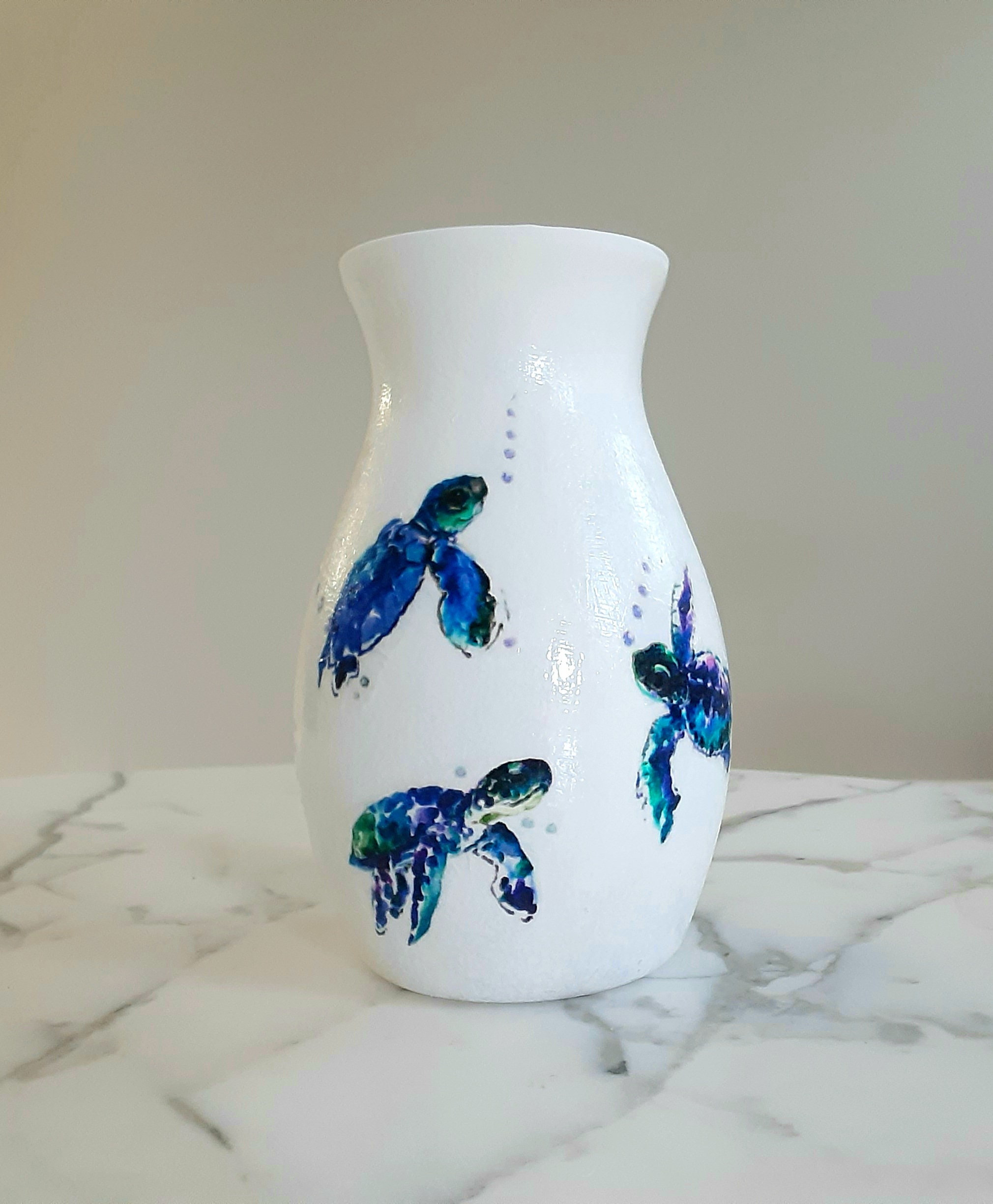 Sea Turtle Vase Sea Turtle Gifts Flower Vase Vases for Etsy