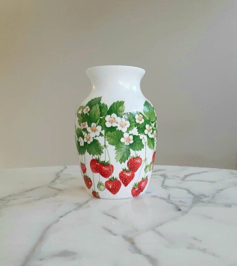 Strawberry Vase Flower Vase Vases for Flowers Vases Etsy