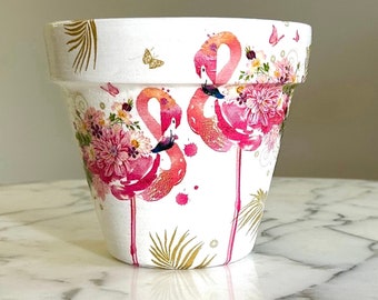 Flamingobloempot-6 inch, flamingocadeaus, flamingo&#39;s, knippot, flamingopotten, flamingocadeaus, binnenplanter, cadeaus voor haar, flamingo&#39;s