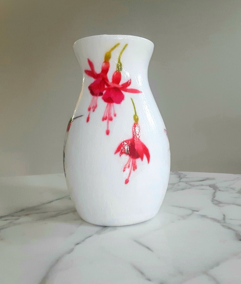 Hummingbird vase, Hummingbird flower vase, Glass vase, Hummingbird gifts, Hummingbirds, Flower vases, Vases, Decoupage, New home gift, Decor image 4