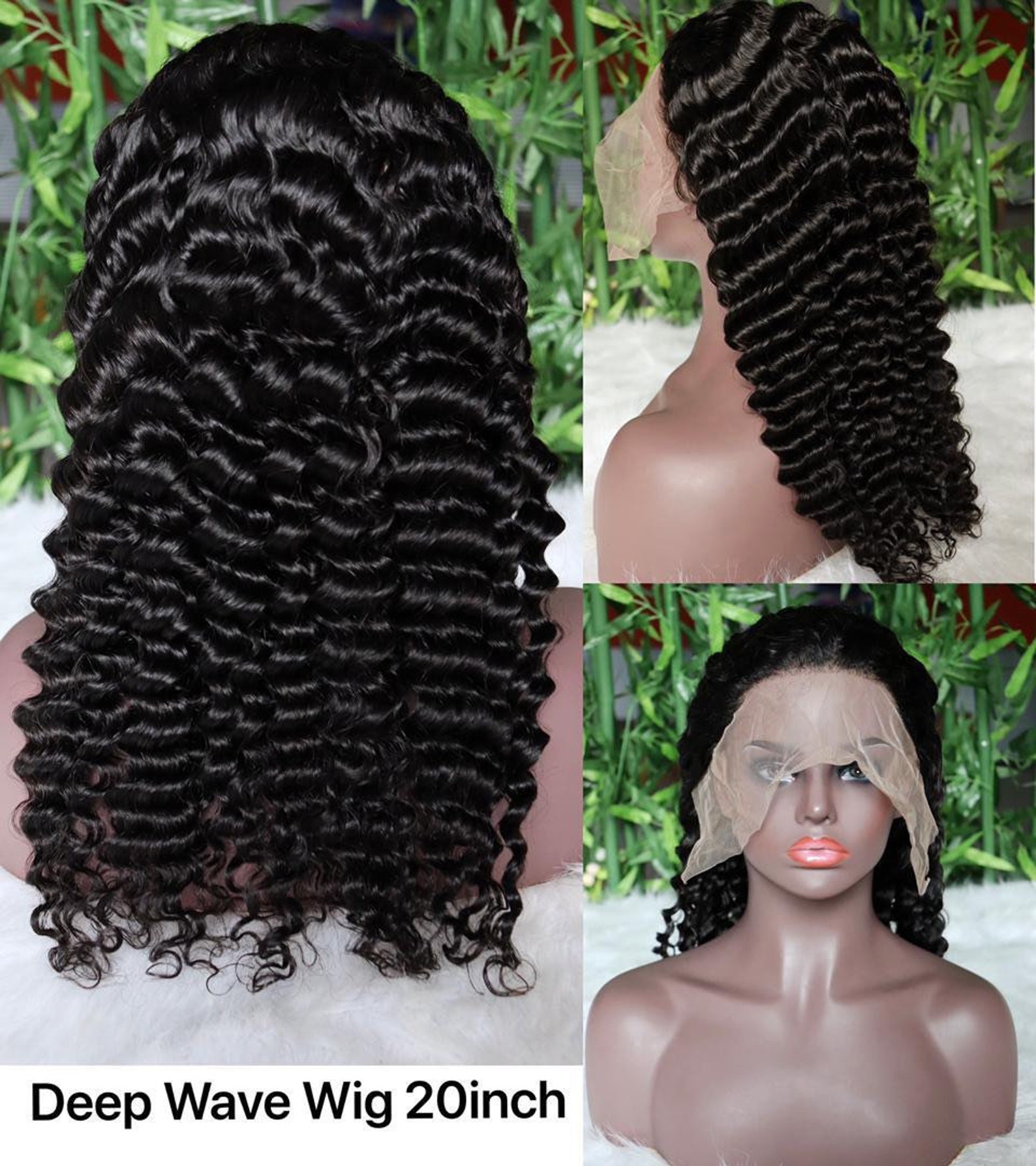13x4 Deep/water Wave Yaki kinky curly wigs 100 human hair Etsy