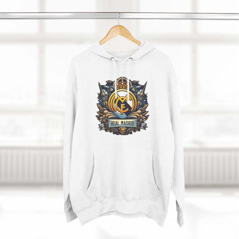 Real Madrid Crest Hoodie | Soccer Team Logo Back Print Bild 13