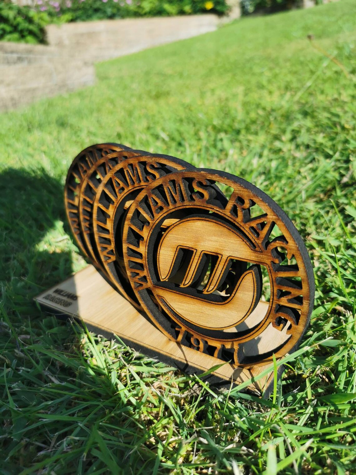 Formula 1 Williams racing coasters and holder Etsy