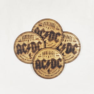 ACDC Coaster Set - ACDC Gift Set-rock N Roll - Etsy UK